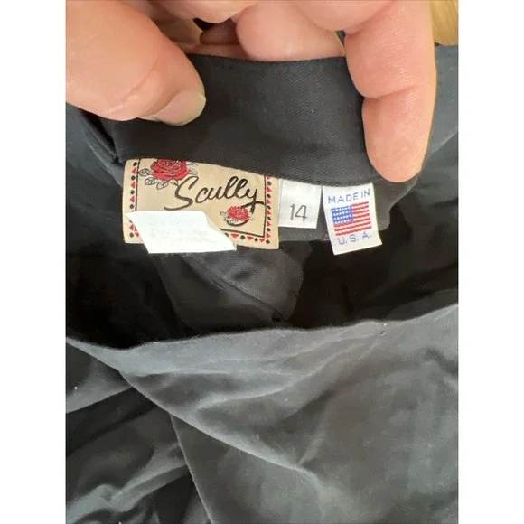 Scully Women's Sz 14 RW530 Black Brushed Twill Skirt‎ NWT - Picture 4 of 6